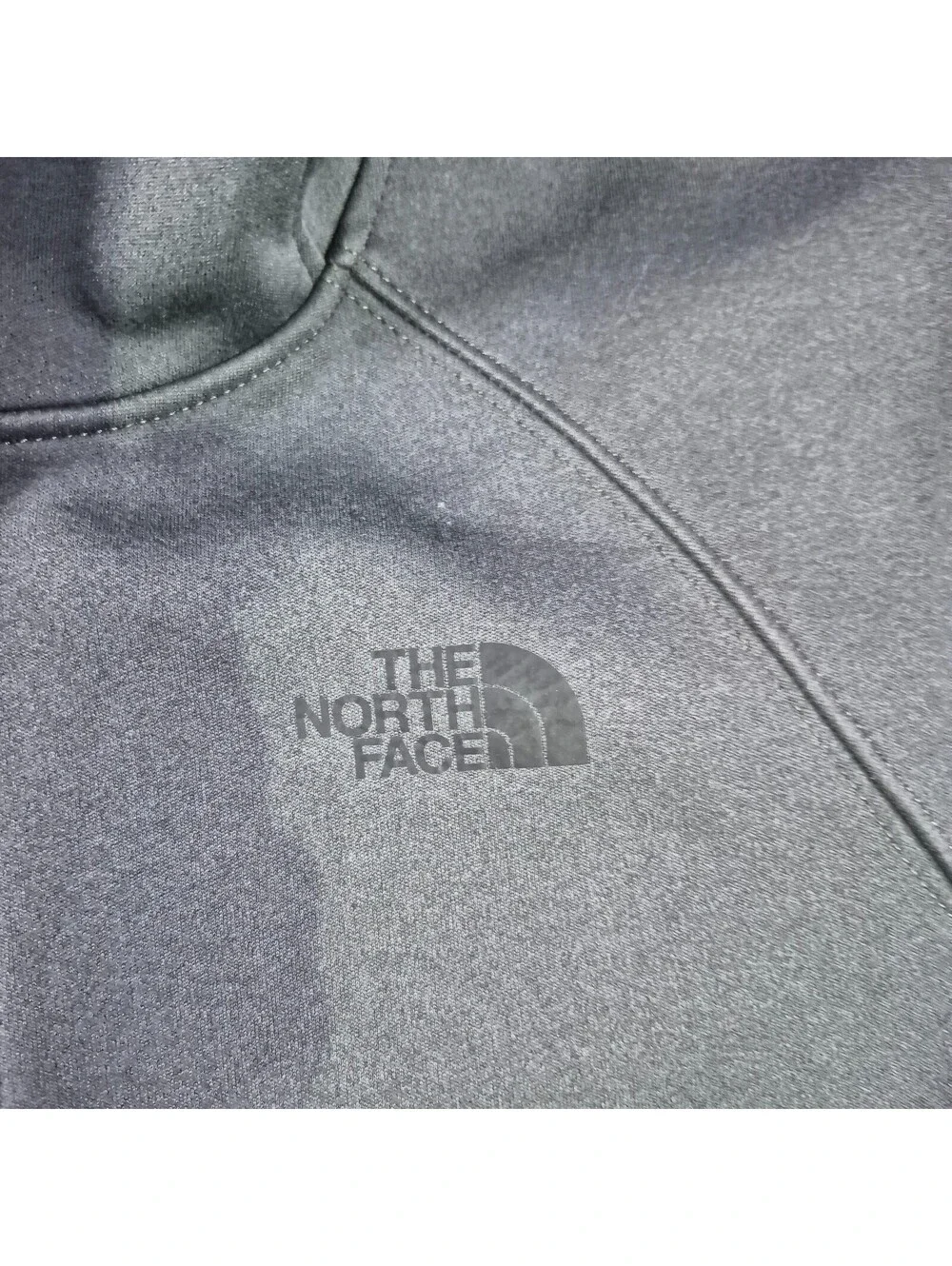 The North Face Jacket Mens Dalk Gray WindWall Fleece Lined Full Zip Soft Shell